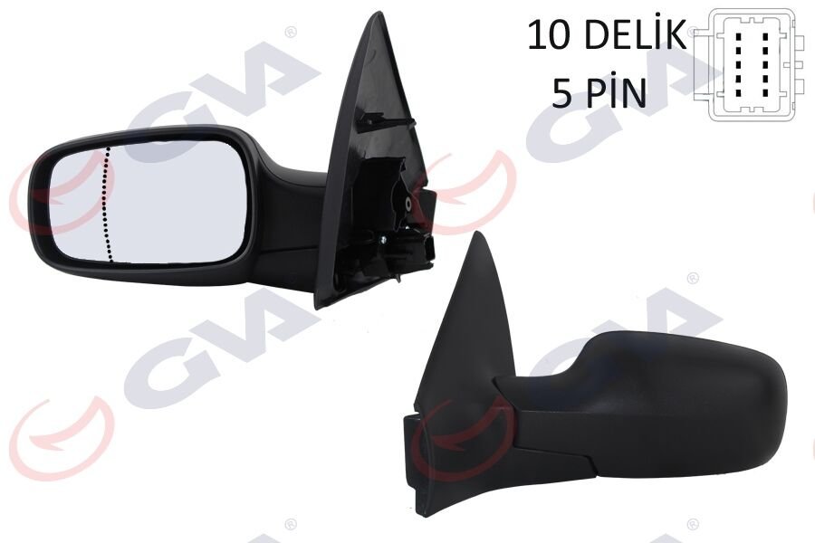DIŞ DİKİZ AYNASI SOL MEGANE 02> ELEKTRİKLİ ISITMALI ASFERİK 5 FİŞ VM-138EHAL