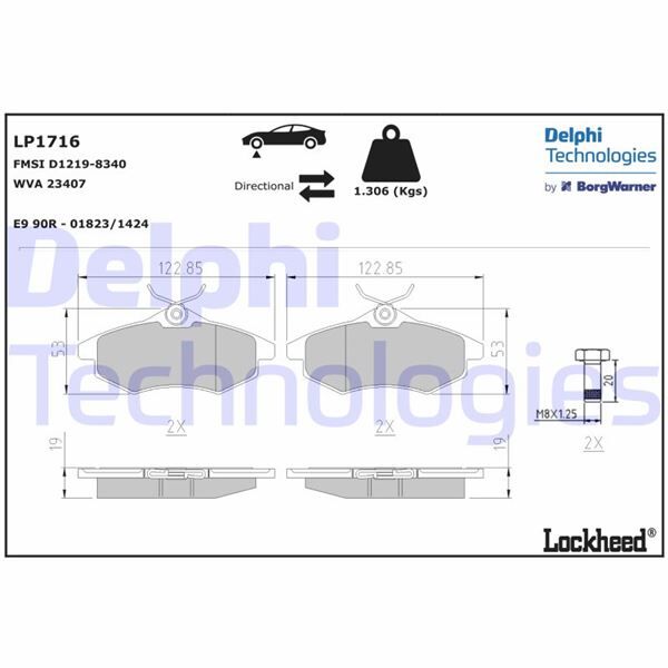 ÖN FREN BALATASI CITROEN C2 03>12 C3 02>10 KÜÇÜK TİP