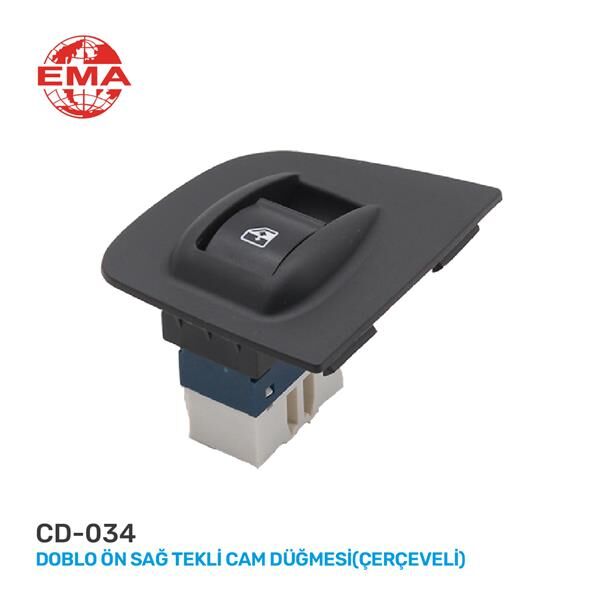 CAM AÇMA ANAHTARI FIAT DOBLO 05- SAĞ TEKLİ-ÇERÇEVELİ