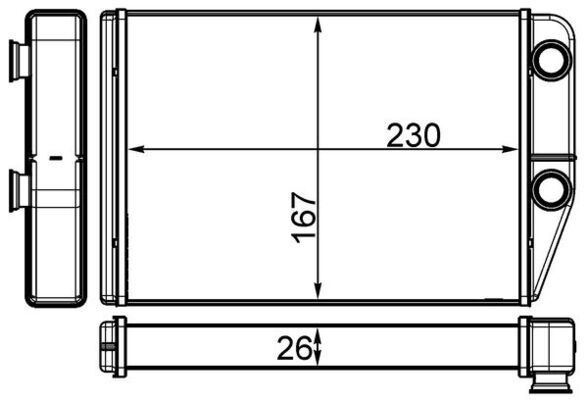 KALORİFER RADYATÖRÜ PEUGEOT BOXER III CITROEN JUMPER FIAT DUCATO III 06> 230X163X26