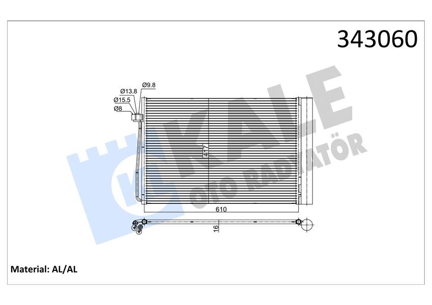 KLIMA RADYATORU BMW M54 N62 N73 E60 E65 E63 E64