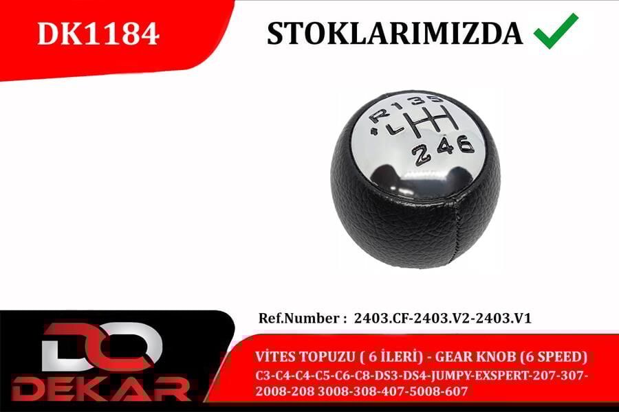 VİTES TOPUZU 6 İLERİ C3-C4-C4-C5-C6-C8-DS3-DS4-JUMPY-EXSPERT-207-307-2008-208 3008-308-407-5008-6