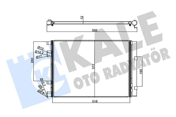 KONDENSER HYUNDAI ACCENTBLUE 1.6 CRDI 11-i20-KIA RIO III AL/AL
