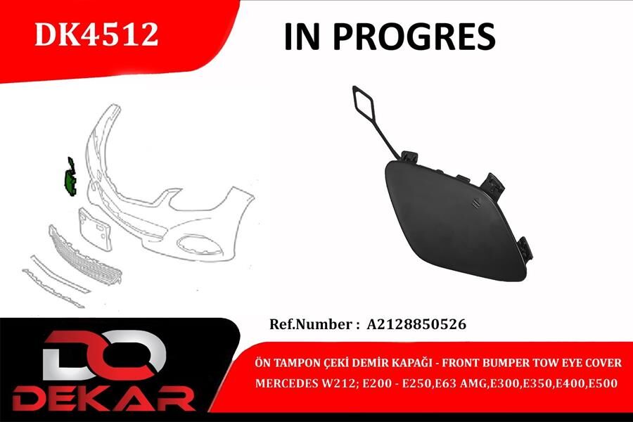 ÖN TAMPON ÇEKİ DEMİR KAPAĞI MERCEDES W212-E200-E250-E63-AMG-E300-E350 2 Adet