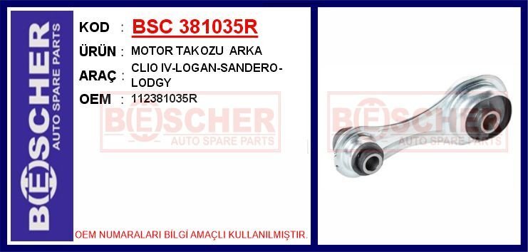 MOTOR TAKOZU CAPTUR 13> CLIO IV 12> SYMBOL III 14> EXPRESS 21> SANDERO II 12> LOGAN II 12> DOKKER 0. 9 TCE 1.2 TCE 1.5 DCI 1.6