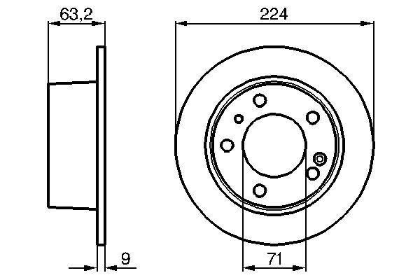 ARKA FREN AYNASI CITROEN XM Y3 -XM Y4 -XM BREAK Y3 -XM BREAK Y4 1992->1994 DOLU 224x71x5DL 2 Adet