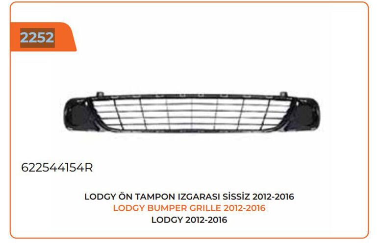 ÖN TAMPON IZGARASI SİSSİZ LODGY 12-16 2 Adet