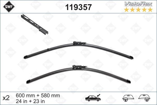 SILECEK SUPURGESI TAKIMI 600mm / 580mm BMW E60 SWF