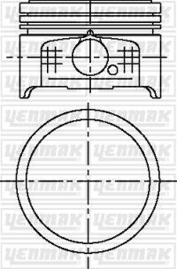 MOTOR PİSTON SEGMAN STD P106-P206-P306-PARTNER-BERLING 1.4 8V TU3JP BOY:50mm TEPE:DUZ TEPE 75mm 4 Adet