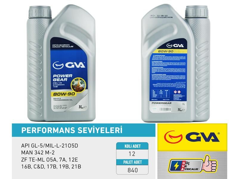 ŞANZIMAN YAĞI 80W90 1 LT API GL-5 12 Adet