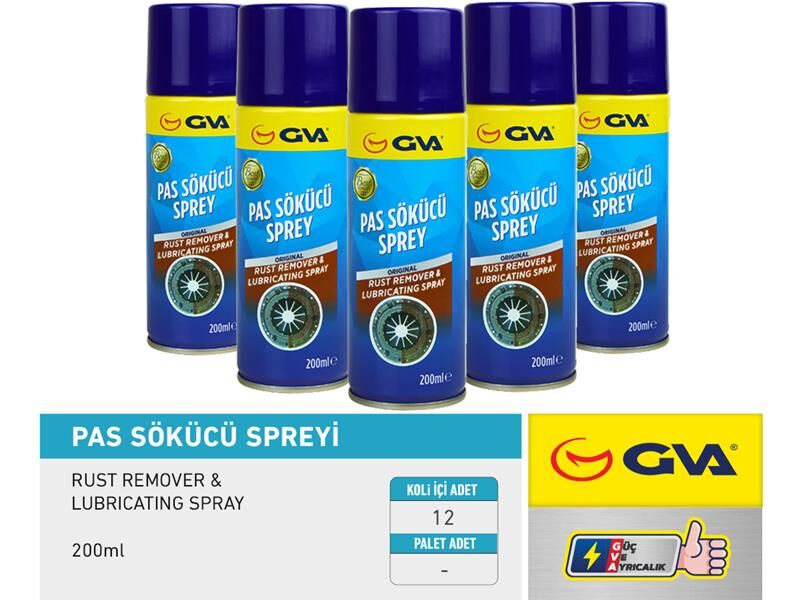 PAS SÖKÜCÜ VE YAĞLAYICI ÇOK FONKSİYONLU SPREY 200ML 12 Adet