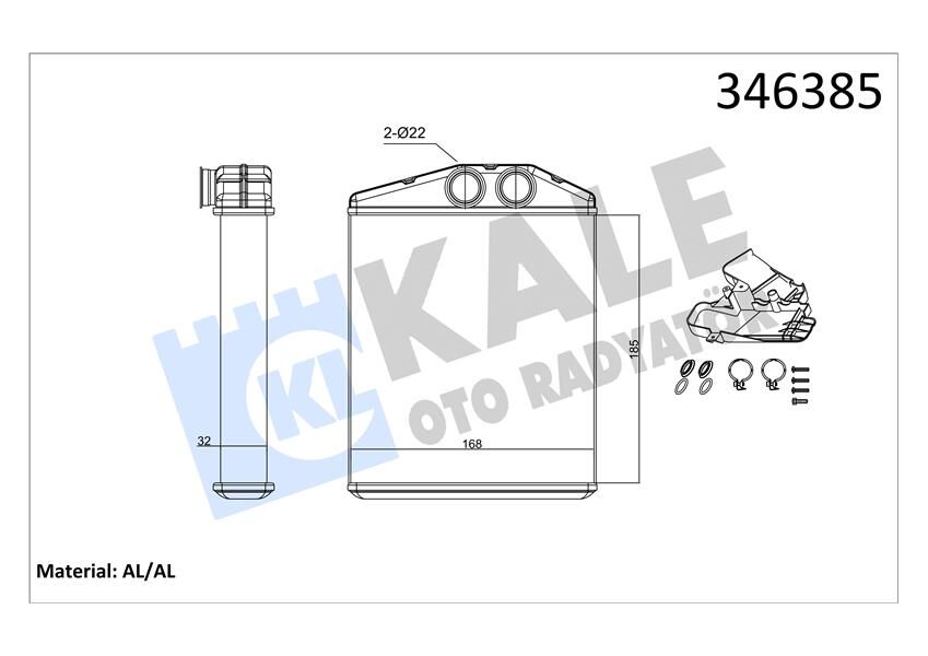 KALORİFER RADYATÖRÜ VECTRA C 02>SIGNUM 03> Z18XER 185x169