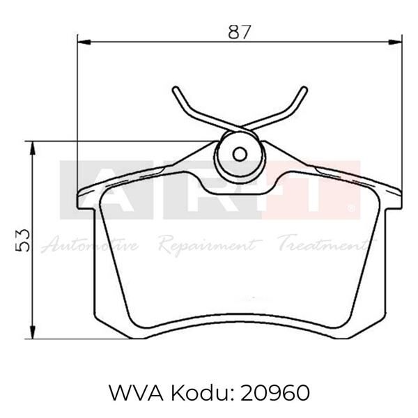 ARKA BALATA FLUENCE-MEGANE II-III-P207-P308-P307-PARTNER-BERLINGO-C2-C3-C4-CROSSLAND- BORA-PASSAT 97>GOLF IV-V-POLO 87x52.9x17