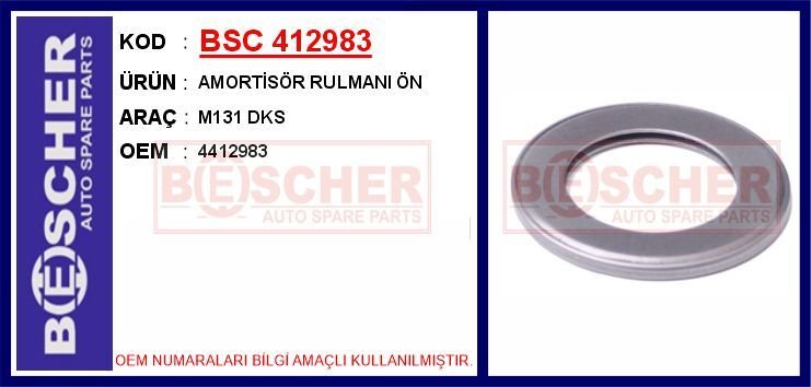 AMORTİSÖR RULMANI ÖN M131 DKS 2 Adet