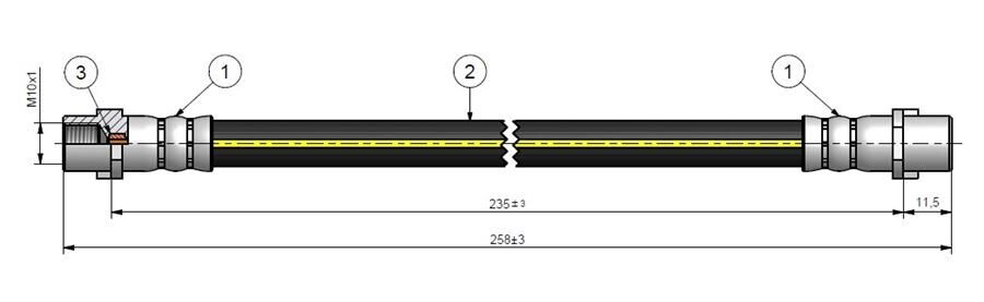 FREN HORTUMU ARKA MERCEDES SPRINTER B904 B905 . VW LT 28-46 2 Adet