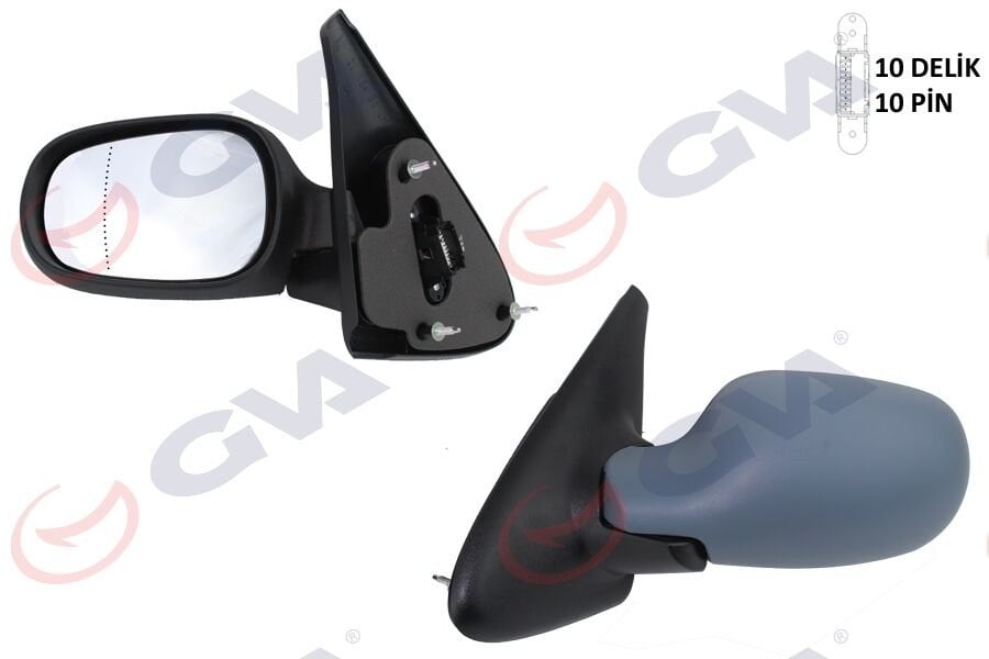 DIŞ DİKİZ AYNASI SOL MEGANE 99> ELEKTRİKLİ ISITMALI ASTARLI ASFERİK 5 FİŞ VM-129EHPAL
