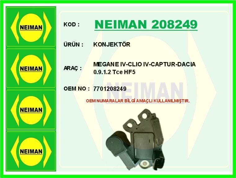 KONJEKTÖR MEGANE IV-CLIO IV-CAPTUR-DACIA 0.9.1.2 Tce HF5