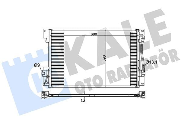 KLIMA RADYATORU C70 I 97<05-S70 96<00-V70 I 95<00 2.0 2.3 2.4 2.5 2.0-2.3-2.5 AL/AL 580X398X16