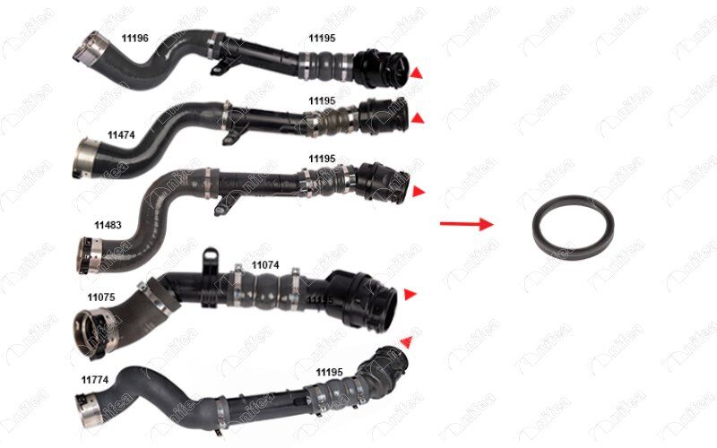 TURBOSARJ BORU CONTASI RENAULT CLIO IV-CAPTUR-LOGAN II-SANDERO II-DOKKER-DUSTER K9K 1.5dCi . MERCEDE S CITAN OM607 W415 5 Adet