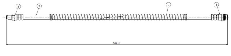 FREN HORTUMU ÖN 306 CABRİO 94-02 544 mm 2 Adet