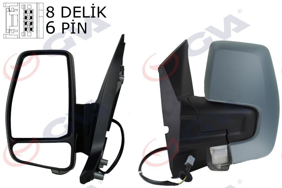 DIŞ DİKİZ AYNASI SOL TRANSİT CUSTOM V362 12>17 ELEKTİRİKLİ ISITMALI ASTARLI SİNYALLİ