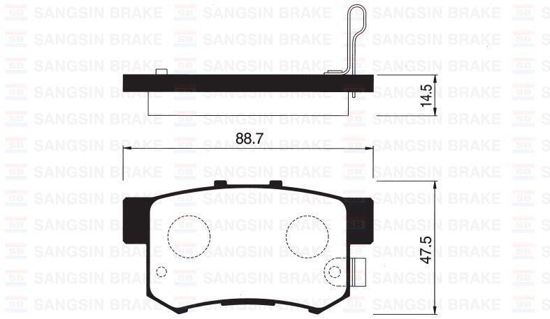 ARKA FREN BALATA HONDA CIVIC 1.6L D16 VTEC VTI 01-05 / 1.4L 1.6L 96-01 / 1.6L R16A2 VTEC SEDAN 06-> / ACCORD 2.0L F20 90-98 / LEGEND 3.2L 91-96 / SUZUKI SX4 1.6L M16A RW416 05->