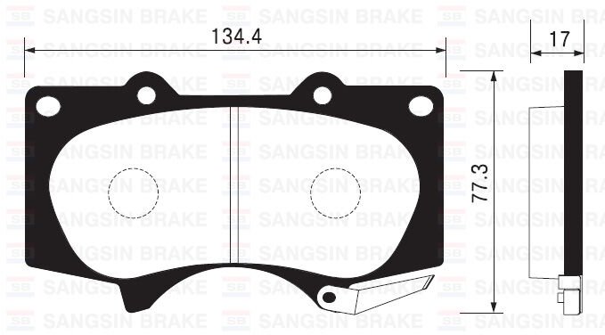 ÖN FREN BALATA TOYOTA HILUX 3.0L 1KD-FTV KUN26 4x4 09-11 / LAND CRUISER PRADO 4.0L 1GR-FE GRJ150 09- > 3.0L 1KD-FTV KDJ120 D-4D 03-09 / MITSUBISHI PAJERO 3.2L 4M41 V98W 07->