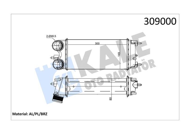 TURBO RADYATÖRÜ FORD FİESTA-COURİER-ECOSPORT-BMAX 13> 1.5-1.6 TDCİ