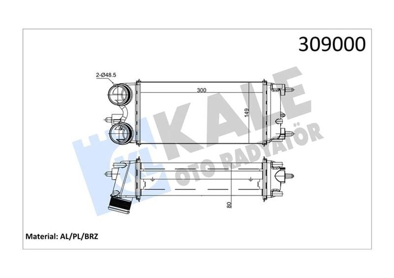 TURBO RADYATÖRÜ FORD FİESTA-COURİER-ECOSPORT-BMAX 13> 1.5-1.6 TDCİ