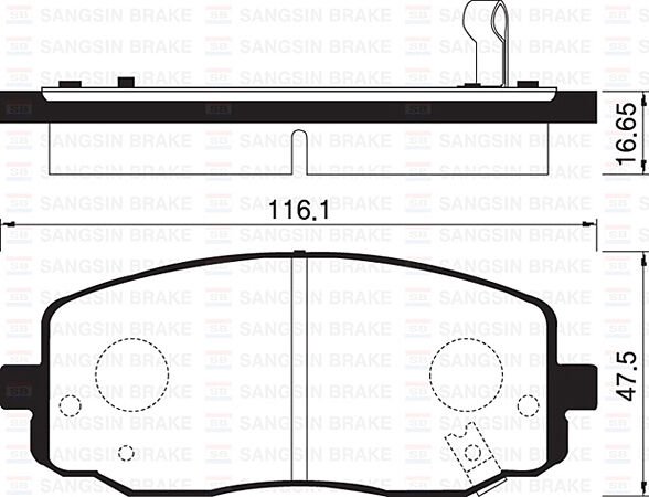 ÖN FREN BALATA HYUNDAI i10 1.1L CRDI 08-> / KIA PICANTO 1.0L 1.1L 04-11 - Aşınma ikaz soketli