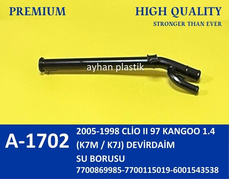DEVİRDAİM BORUSU CLIO II 98-05 KANGOO 1.4 97- K7M / K7J