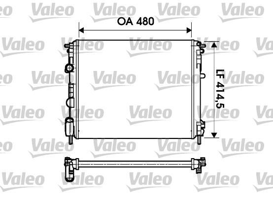 RADYATÖR CLIO II-KNG-LOGAN1.5 DCI-1.6 16V-1.9 DTI-K4M AC MEK 480x414.5x23