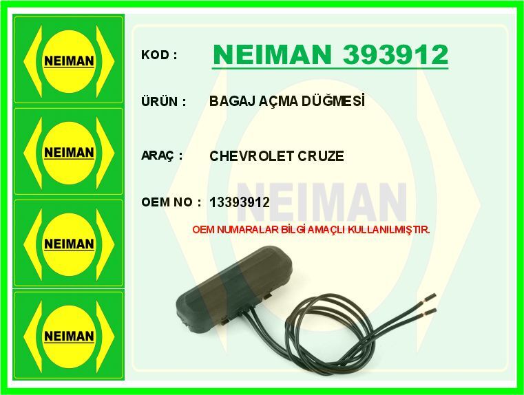 BAGAJ AÇMA DÜĞMESİ OPEL ASTRA J-INSIGNIA A-CHEVROLET CRUZE