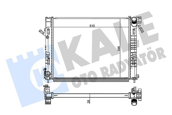 MOTOR SU RADYATÖRÜ RENAULT CLIO V 19> 1.5 dCi MT BRAZING 510x398x26