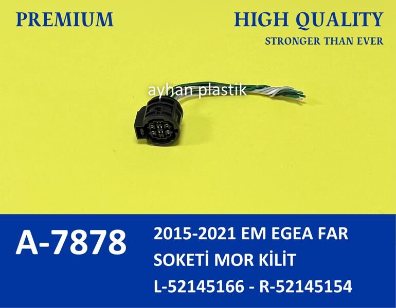 FAR SOKETİ MOR KİLİT EM FIAT EGEA 2015-2021 2 Adet