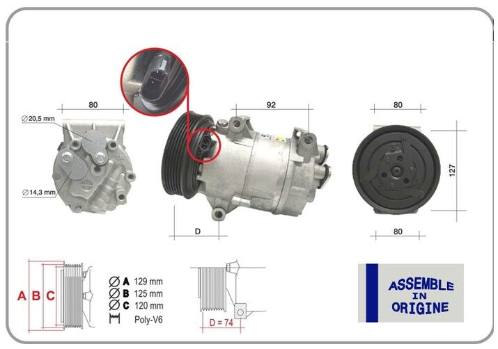 KLİMA KOMPRESÖRÜ SIFIR ÜRÜN RENAULT MEGANE I 96> SCENIC I 96> MEGANE II 02>08 SCENIC II 02>08 QASH QAI J10 06>13 1.4 K4J 1.5dCi K9K 1.6 K4M 1.9dCi F9Q 2.0 F4R 12V 6 KANAL 125MM