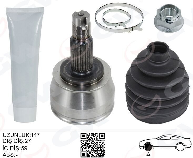 AKS KAFASI ÖN SAĞ-SOL FIAT DOBLO 10> 500 X 14> ALFA ROMEO 166 05> JEEP RENEGADE 14> COMPASS 17> OPEL COMBO 12> 1.4 1.6D MTJ 2.0D MTJ