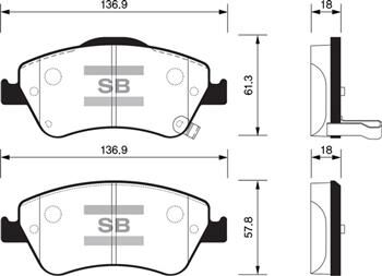 ÖN FREN BALATA TOYOTA AURIS. COROLLA 1.4L 1NDTV NDE150 D-4D dizel 07->