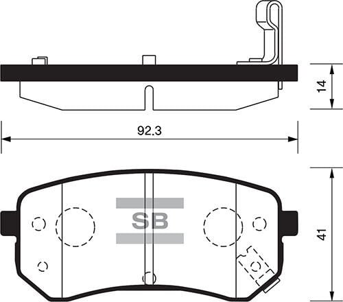 ARKA FREN BALATA HYUNDAI i10 1.0L 1.1L 08-13 / KIA PICANTO 1.0L 1.1L 05-11 - Aşınma ikaz soketli