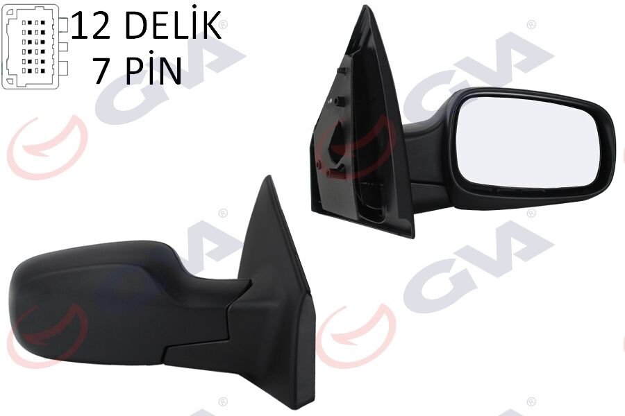 DIŞ DİKİZ AYNASI SAĞ CLIO 06> ELEKTRİKLİ ISITMALI SENSÖRLÜ KONVEKS 7 FİŞ VM-6136EHSR