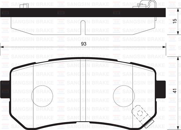 ARKA FREN BALATA HYUNDAI ACCENT ERA 1.4L G4EE 06-10 / İ30 1.4L 1.6L 08-> / İX35 1.6L G4FD GDİ 11-> / KIA CEED 1.4L 1.6L 07-> / SPORTAGE 1.6L G4FD GDİ 09-> / RIO 1.4L 1.6L 05-> Sürtünme yüzeyi eğik
