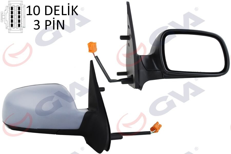 DIŞ DİKİZ AYNASI SAĞ XSARA 03> ELEKTRİKLİ ISITMALI ASTARLI KONVEKS 3 FİŞ VM-6146EPSR