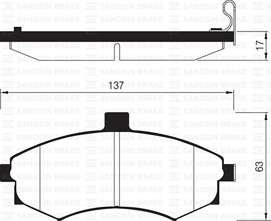 ÖN FREN BALATA HYUNDAI MATRIX 1.5L D4FA CRDi dizel 05-> / ELANTRA 1.6L benzinli 01-03 - tepeli tip 137mm