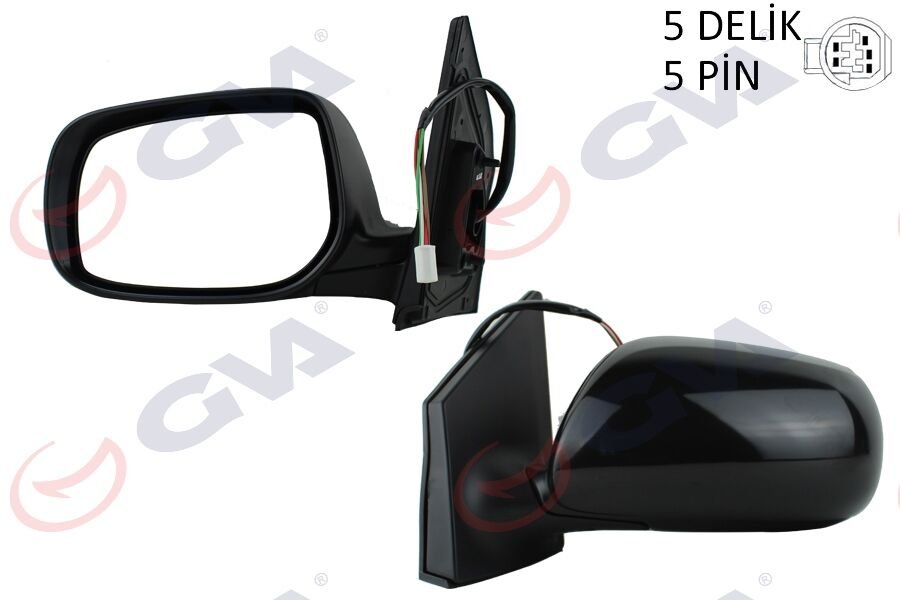 DIŞ DİKİZ AYNASI SOL COROLLA 08> ELEKTRİKLİ ISITMALI ASTARLI KONVEKS 5 FİŞ VM-6263NEHPL