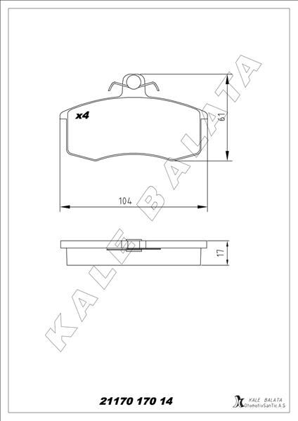 BALATA ÖN SAMARA-FORMA-VEGA 00-
