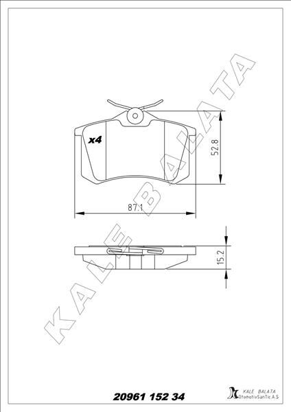 ARKA FREN BALATA RENAULT CLIO 05> KANGOO 01> LAGUNA 96> FLUENCE 09> MEGANE 96> CITROEN BERLINGO 99> C2 C3 C4 03> DS4 11> PEUGEOT 307 00> 308 07> PARTNER 96>VW POLO CLASSIC 95>01 GOLF III-IV-PASSAT III