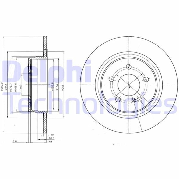 FREN DISKI ARKA MERCEDES W204 S204 C204 C207 A207