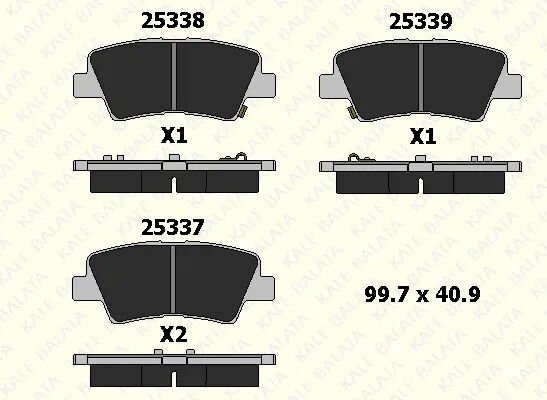ARKA FREN BALATA HYUNDAI i20 1.2L G4LA 15-20 1.4L G4LC 15-18 1.4L D4FC CRDi 15-18 / ELANTRA 1.6L D4FB G4FG 16-> / KIA SOUL 1.6L D4FB 14-> / SPORTAGE 1.6L G4FD G4FJ T-GDI 15-> 1.6L D4FE 18-> delikli