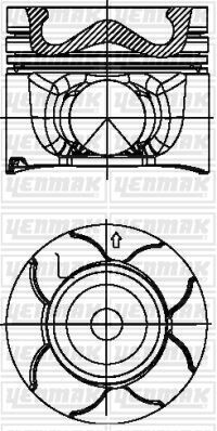 PISTON SEGMAN Q86.0MM STD -MITSUBISHI 4N15 Euro6-L200 154 PS 4 Adet