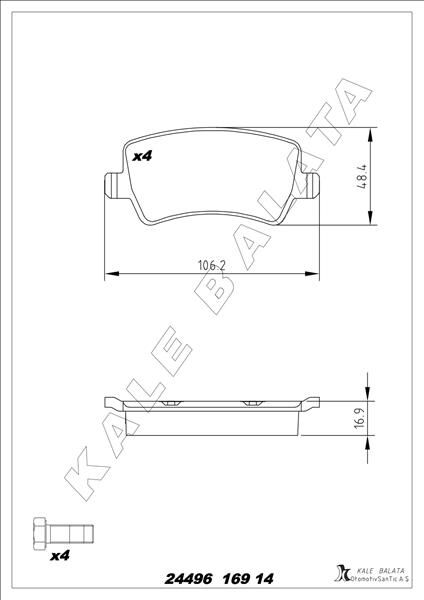 FREN BALATASI ARKA FORD S-MAX 09> GALAXY III 06> . VOLVO S60 10> S80 06> V60 V70 06> XC60 08> XC70 0 6> . LAND ROVER FREELANDER II L359 RANGE ROVER EVOQUE L538
